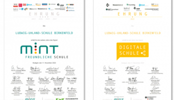 Doppelte Zertifizierung der Ludwig-Uhland-Schule