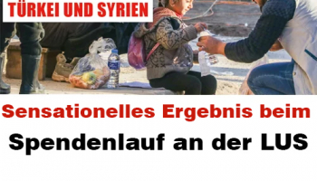 Sensationelles Ergebnis beim Spendenlauf für Syrien und die Türkei