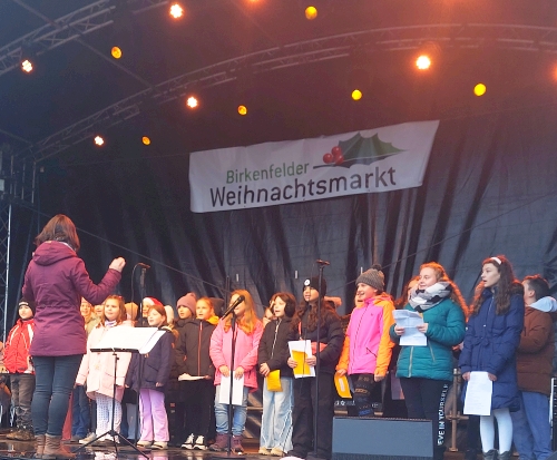 Scrooge auf dem Birkenfelder Weihnachtsmarkt