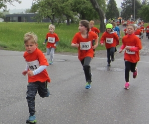 Endspurt beim 1km Lauf