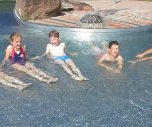 Aufwärmen im Plantschbecken