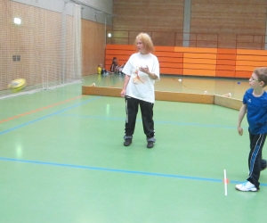 Wurf auf das Tschoukballframe