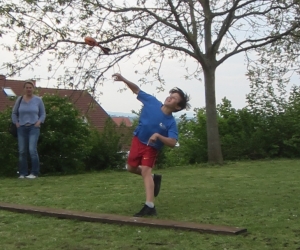 Samet beim Heulballwurf