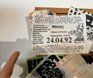 Als die „Fantastischen Vier“ im Mühlacker Uhlandbau auftraten: Flyer von 1992, kurz vor dem Durchbruch der „Fantas“.